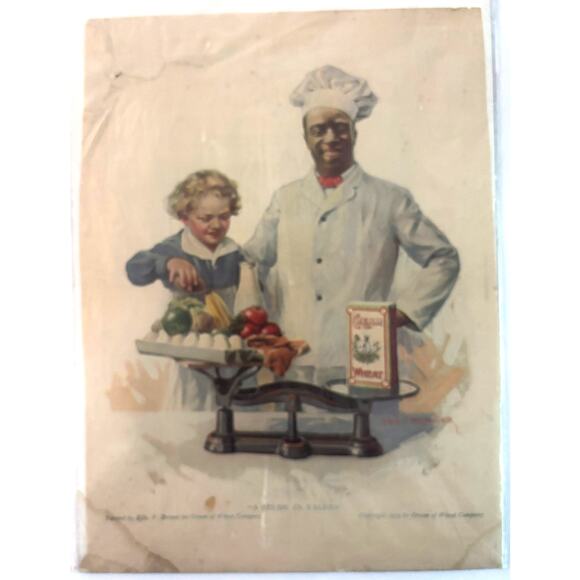 1923 Original Antique Magazine Ad | Cream of Wheat | “A Study in Values” - Picture 1 of 7